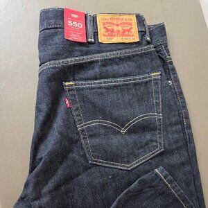 Levi’s 550 Jeans Men NWT  Relaxed Fit 38 x 32 Dark Wash Tapered Leg